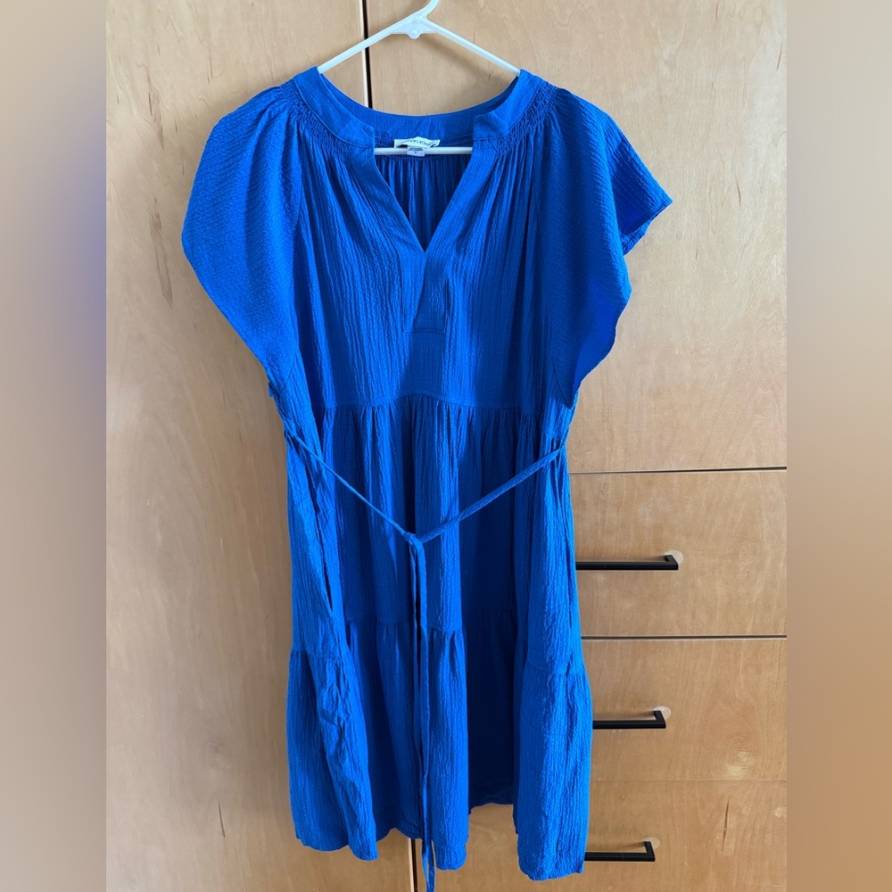 Calvin Klein Cobalt Blue Textured Dress